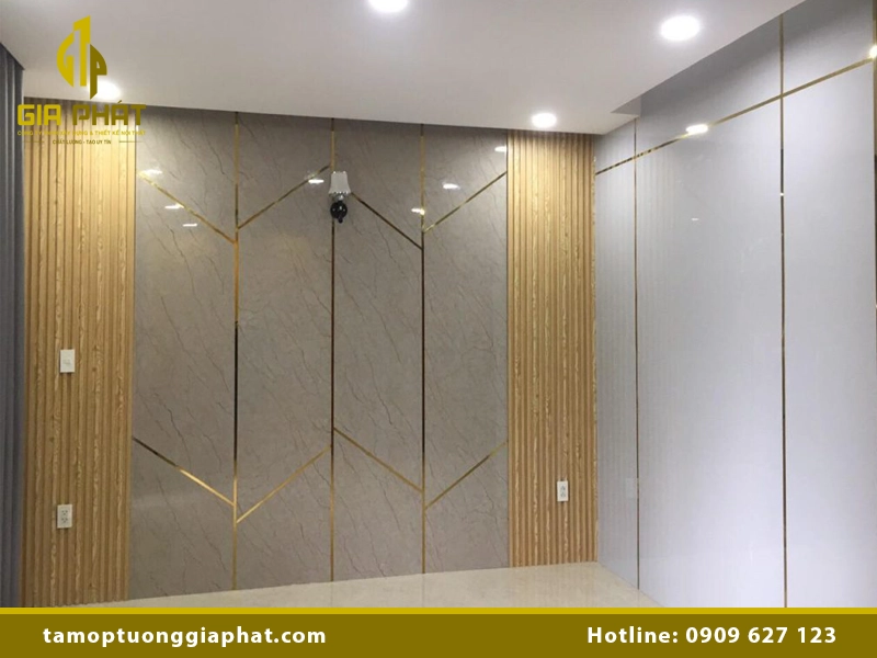 Hình ảnh thi công tấm nhựa PVC giả vân đá 2