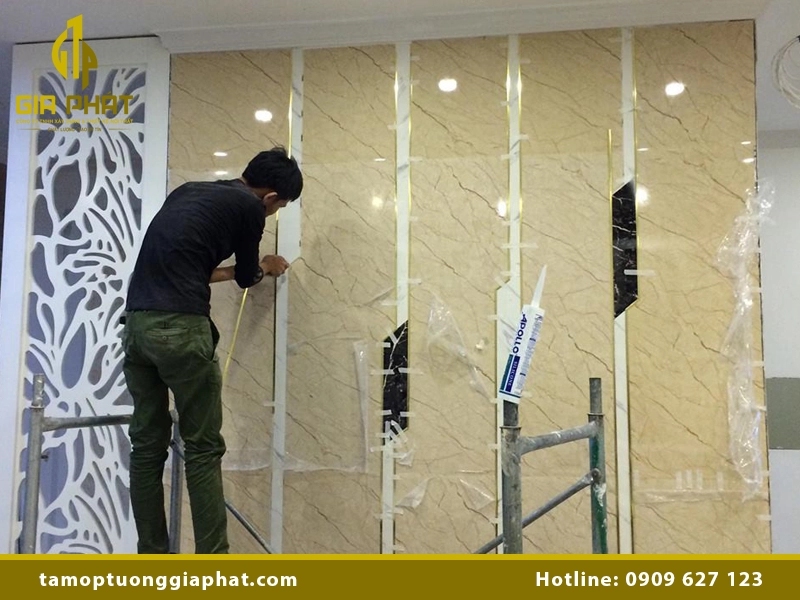 Quy trình lắp đặt tấm nhựa PVC vân đá