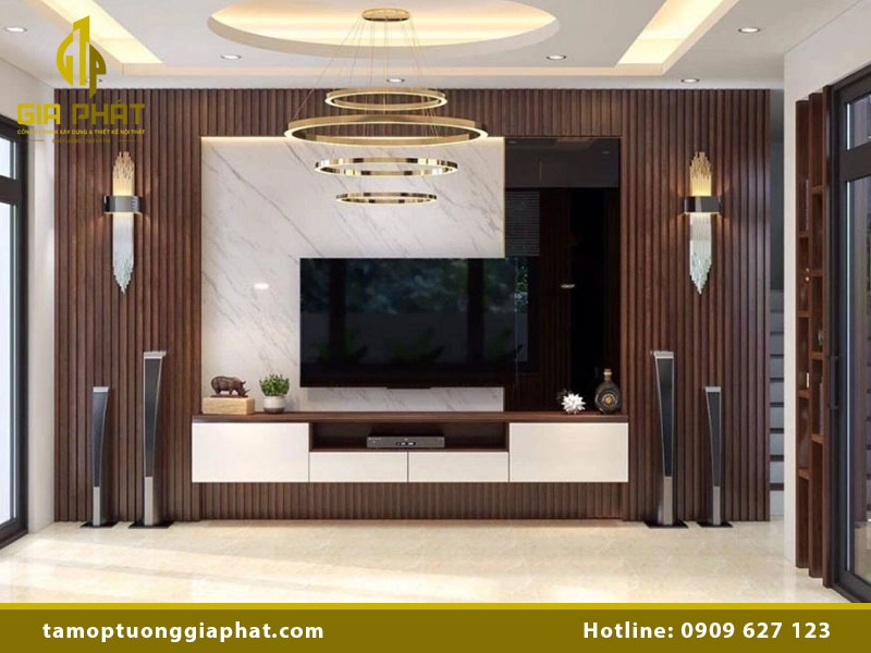 Chi tiết kích thước lam nhựa giả gỗ ốp tường