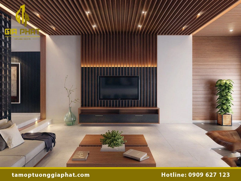 Kích thước lam nhựa giả gỗ ốp tường 1