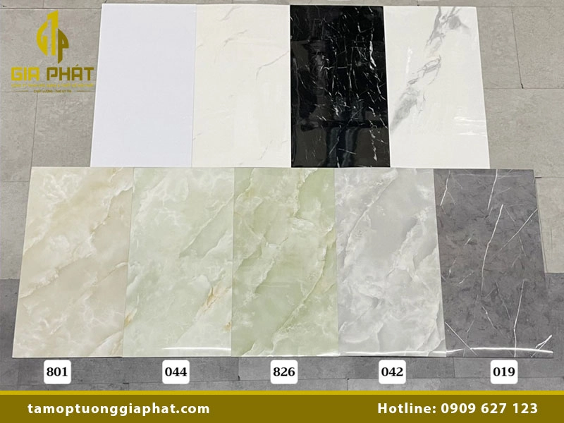 Kích thước tấm nhựa ốp tường PVC giả vân đá 2