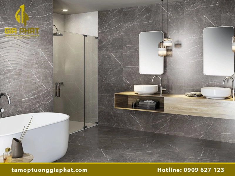 Kích thước tấm nhựa ốp tường PVC giả vân đá 3