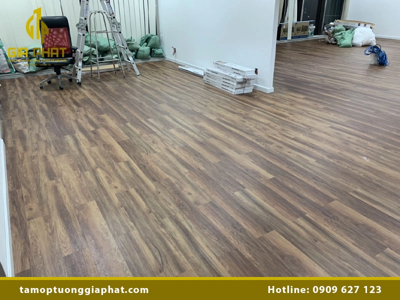 Mẫu sàn nhựa giả gỗ cao cấp cho phòng khách