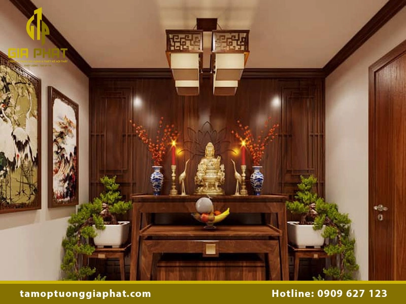 Tấm ốp trần bàn thờ hiện đại và thanh lịch