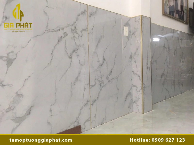 Hình ảnh tấm PVC giả đá vân mây chất lượng cao