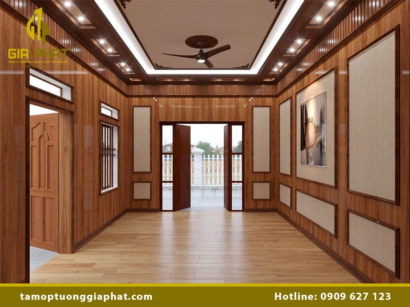 Thi công tấm nhựa ốp tường nano tại công trình